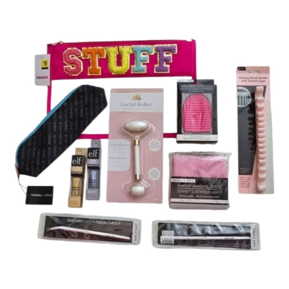 Kendall & Kylie, e.l.f., Jade Roller Makeup Tool Bundle